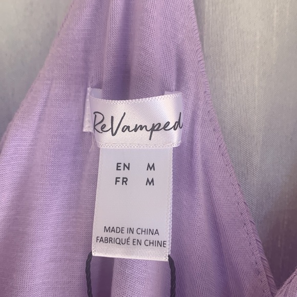 NWT ReVamped Spaghetti Strap Dress in Lilac Size Medium - Picture 3 of 7
